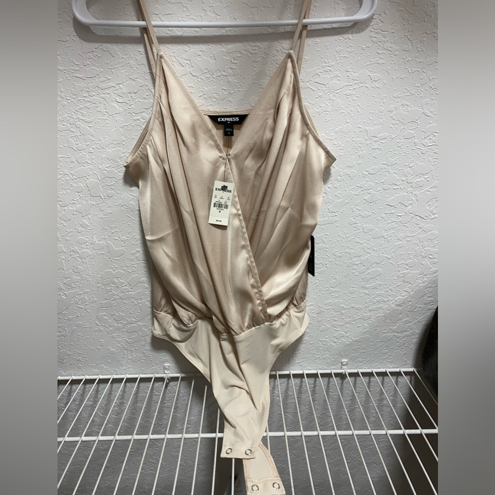 Brand New with Tag, Express Bodysuit, Medium, Cream color